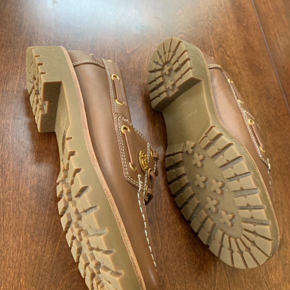 NEW WITHOUT TAGS - BROWN MICHAEL KORS COLLECTION LEATHER LOAFERS - Size … - Picture 8 of 9